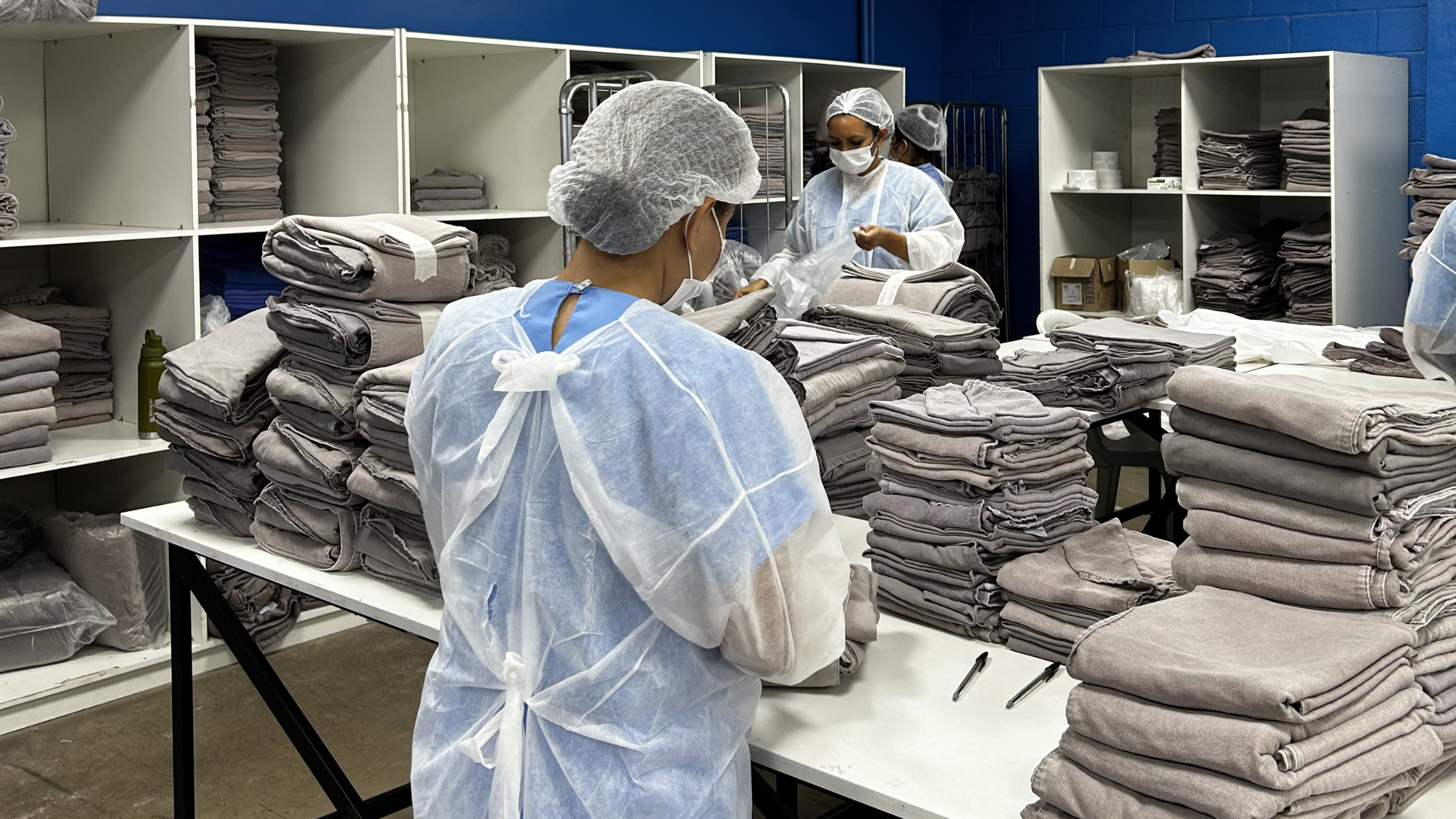 Processo de lavanderia industrial